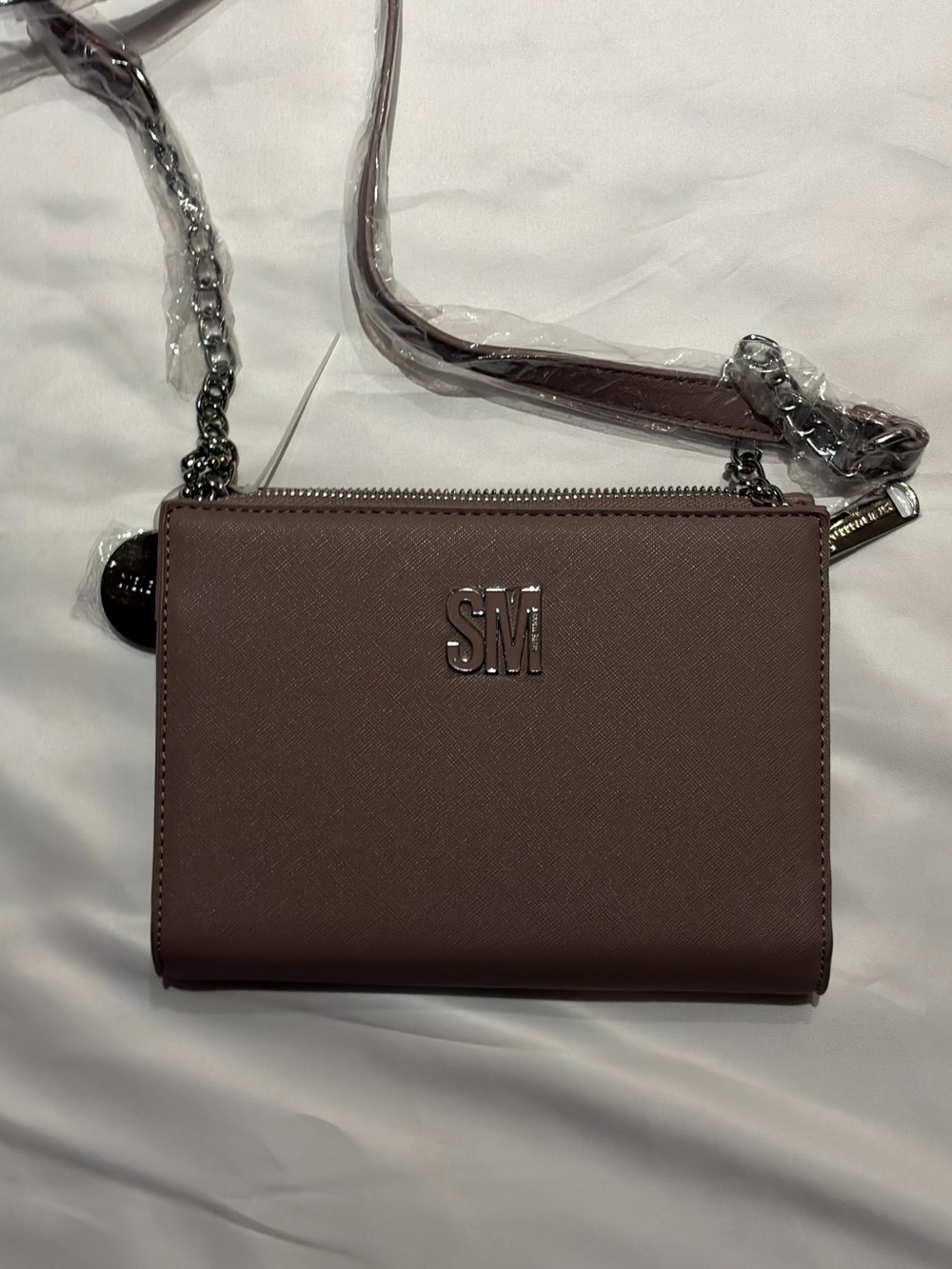Steve Madden Deep Taupe crossbody bag with chain strap